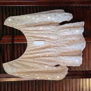 Francesca collection beige/gold polka dots top